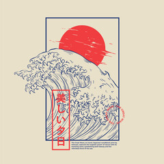 Japan art vector design illustration