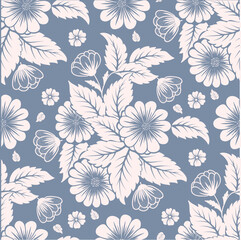 Flower seamless pattern element. Elegant texture for backgrounds. Classical luxury old fashioned floral ornament, seamless texture for wallpapers, textile, wrapping.