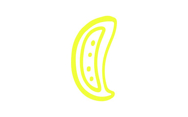 vector illustration of a banana doodle.