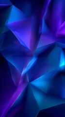 Abstract polygonal background with blue and purple hues creates a modern design