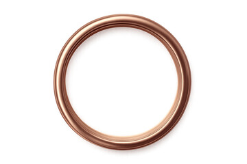 Round copper frame with transparent background creating a perfect circle