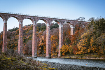 Leaderfoot viaduct in autumn 