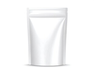 Blank white foil pouch