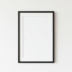 Fototapeta premium Black frame isolated on white background for mockup, display, and presentation
