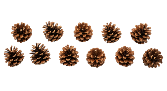 Ten Pine Cones Psychedelic Design