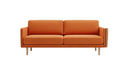 Orange Twoseater Sofa Modern Design
