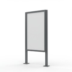 Blank advertising display isolated on white background. use cases: signage.