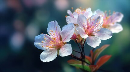 Vibrant Melia Azedarach Petals Set on Black