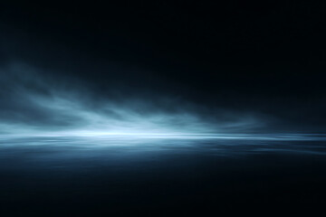 minimalistic atmospheric scene, an k ultra-detailed pure black background, no ground or horizon, thin layers of fog creating a deep cinematic atmosphere for product placement