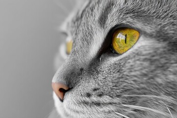 Grey Cat Eye Closeup