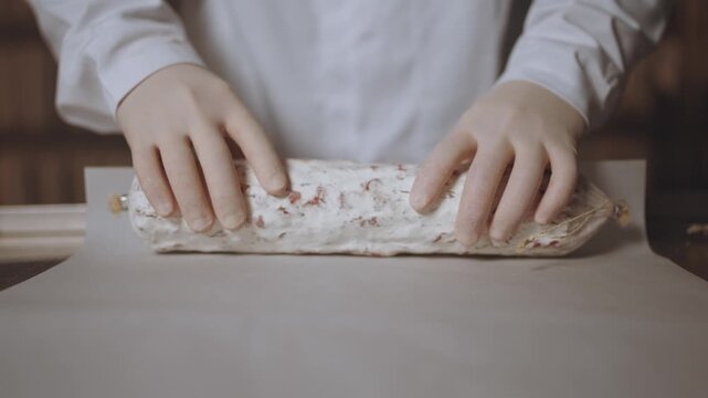 Manual Sausage Packing Process, Sausage with mold, Sausage packing Process with mold