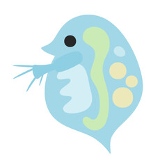 かわいいミジンコのイラスト素材