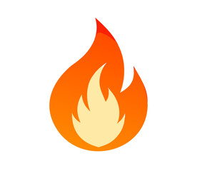 Fire flame logo vector illustration design template