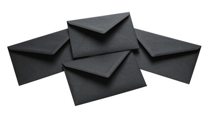 Vector art of black origami paper envelope design on a blank White background