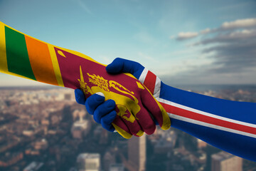 Shaking hands Sri Lanka and_Iceland