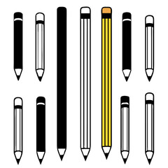 Pencil Icon set, vector illustration