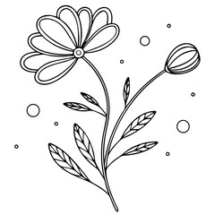 vector illustration of a flower, floral design element, Simple Floral Illustration, Colorful Decorative Flower Vector Design, Abstract art background vector, Luxury minimal style wallpaper with golden