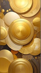 Gold circles abstract design