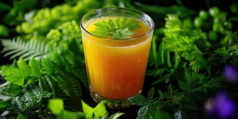 Herbal Juice in a Glass