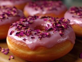 Pink Donuts with Pink Sprinkles