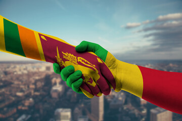 Shaking hands Sri Lanka and_Mali