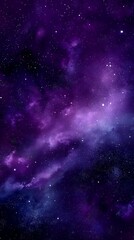 Obraz premium A mesmerizing view of a vibrant purple nebula with countless stars in the cosmos