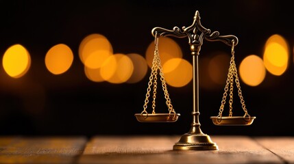 Scales of justice legal concept bokeh background