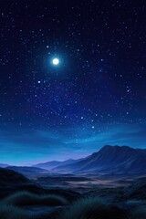 Nighttime Desert Landscape