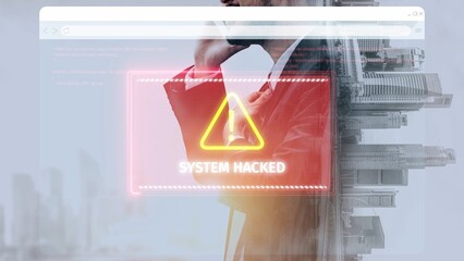 Cybersecurity defense and system protection from hackers, secure digital systems, cyberattack...