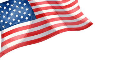 Waving American Flag with Black Background