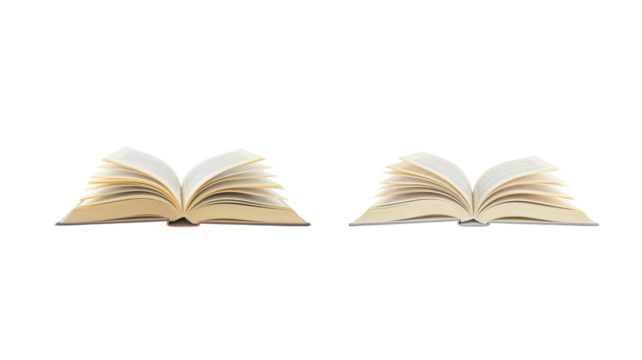 Open book on transparent background png