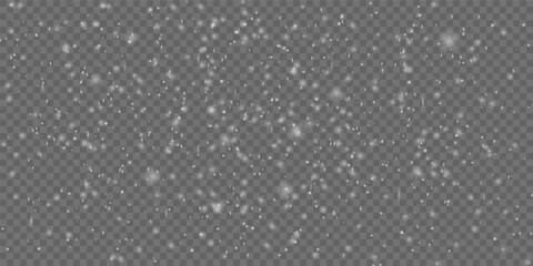 Heavy snowfall storm with white snowflakes overlay texture