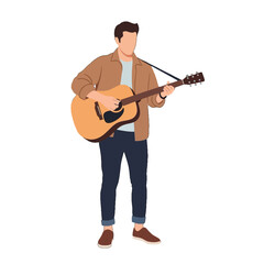 Man Playing Acoustic Guitar