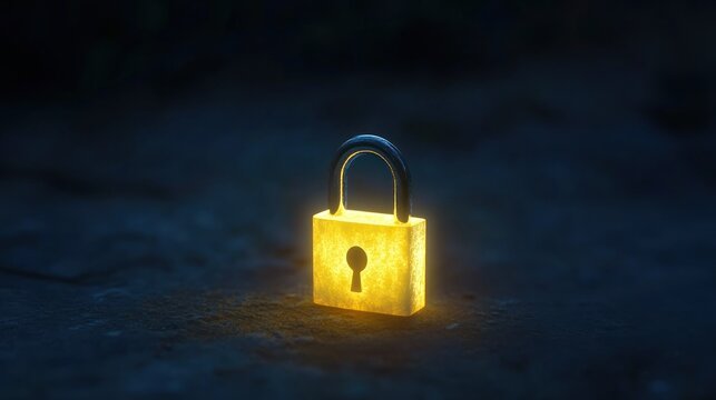 Glowing padlock security