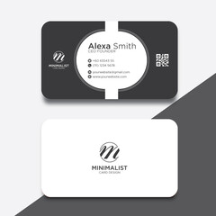 Modern Minimalist Business design – Black and White Front & Back Design