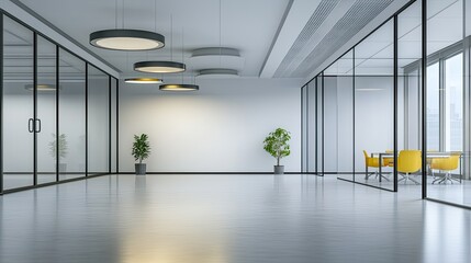 Modern open plan office interior design