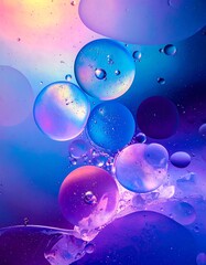 Abstract vibrant liquid spheres