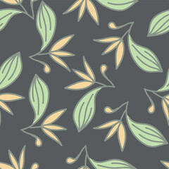 seamless pattern with leaves