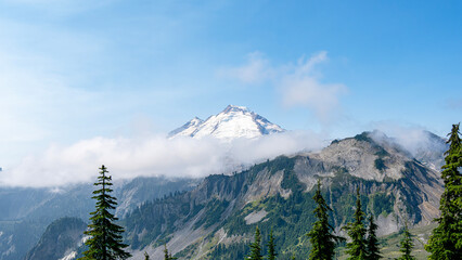 Panoramic Peaks at Artist Ridge, Mt. Baker, Washington, USA