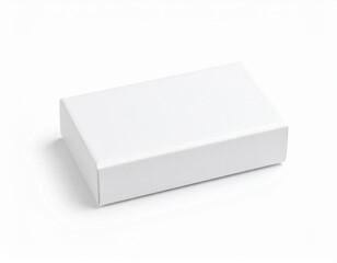 Fototapeta premium Minimalist White Box on White Background with Soft Shadow