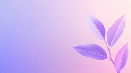 Naklejka premium Translucent leaves on gradient background