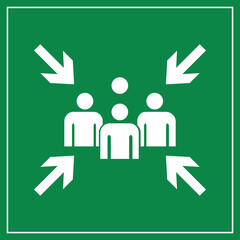 Assembly Point Sign Gathering Spot for Safety and Emergency