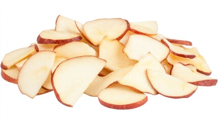 Dried fruit slices on white background