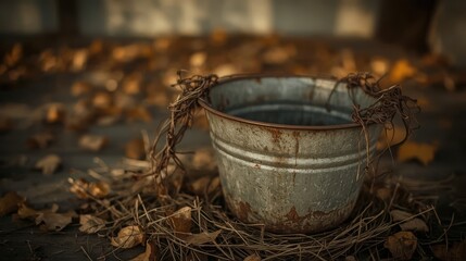 Fototapeta premium Old Bucket of water
