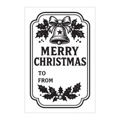 Merry Christmas Label Design