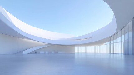 Obraz premium Modern white architecture interior design