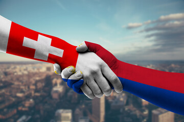 Shaking hands Switzerland and_Philippines