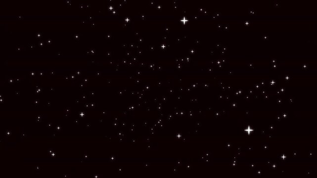  sparkling stars Shine animation on black blackground. Shimmering light,magic flash or glitter motion explosion animated effect. Glow twinkle movement timeline, energy explosion video.