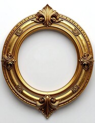 Ornate gold circular frame