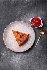 Cake, cheesecake sweet dessert, slice of delicious sweetness on a plate. Piece of cheesecake